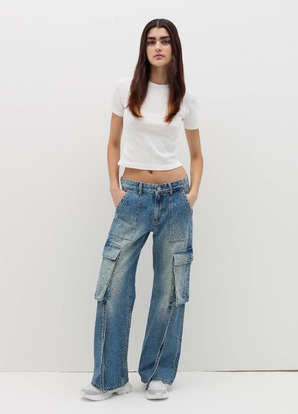 B. ANGEL T-shirt in cotone stretch a costine Fino Al -60%
