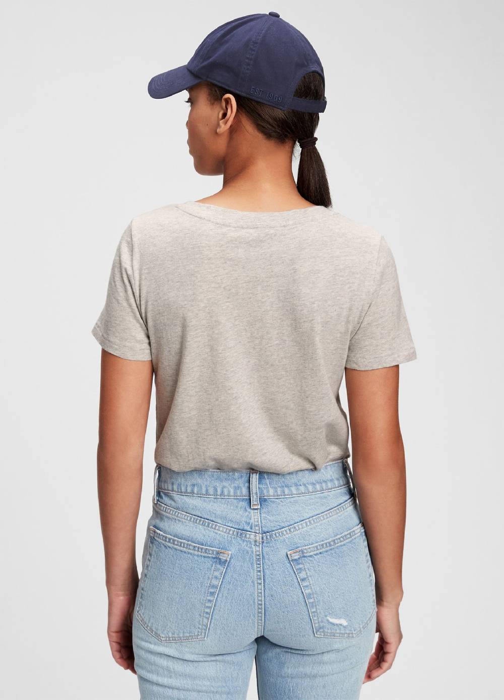 GAP T-shirt melange con scollo a V Shopping Online