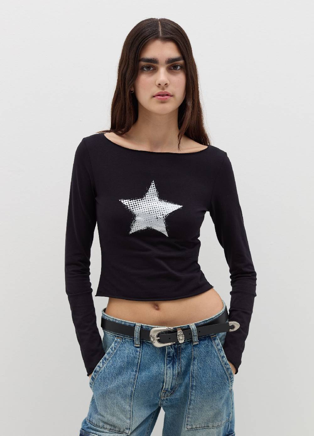 B. ANGEL T-shirt a maniche lunghe con stampa Convenienza