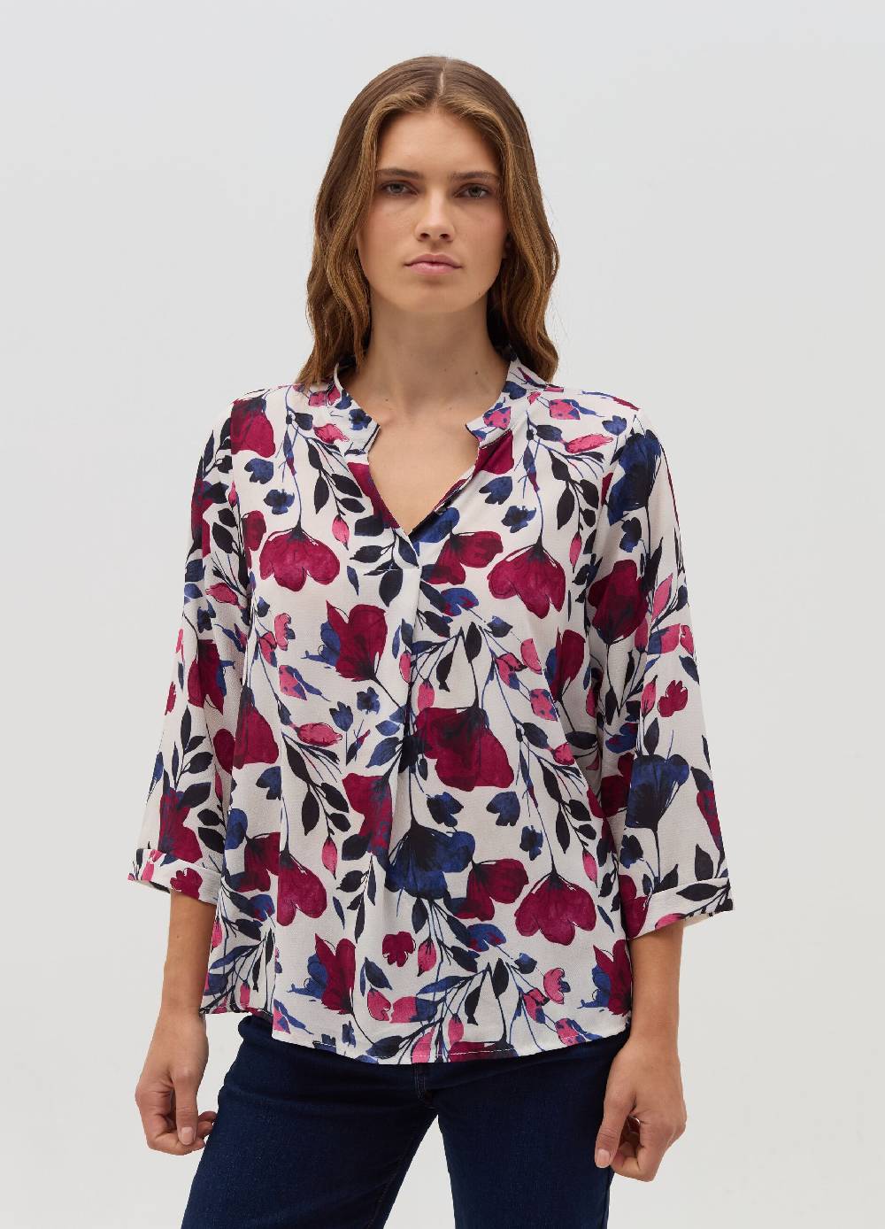 HYBRID Blusa con stampa floreale e maniche a tre quarti Novità