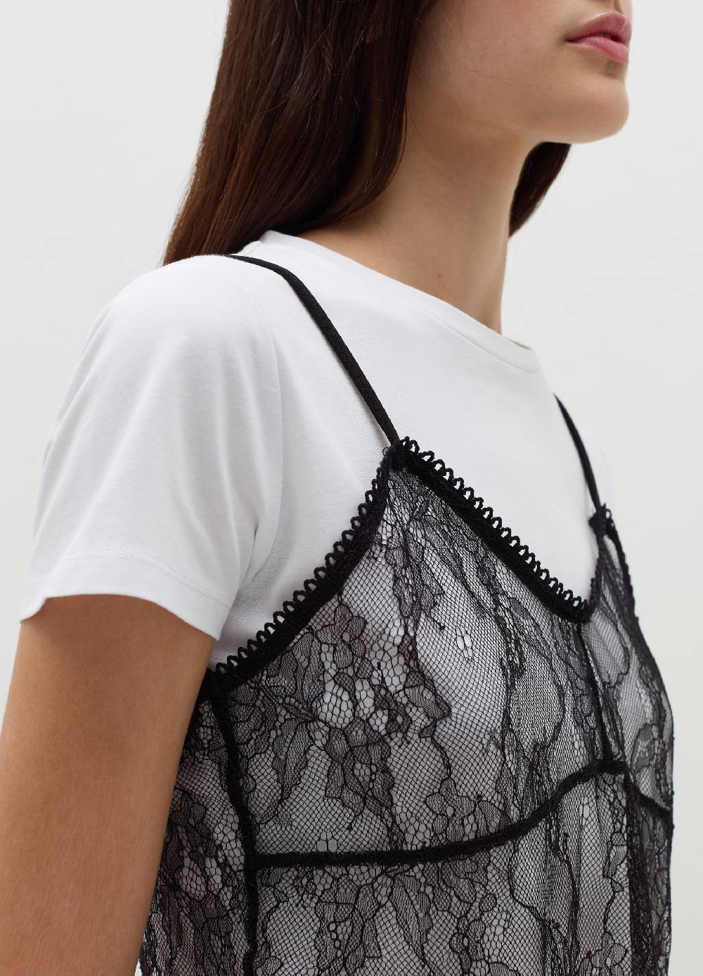 B. ANGEL T-shirt con top in pizzo Online