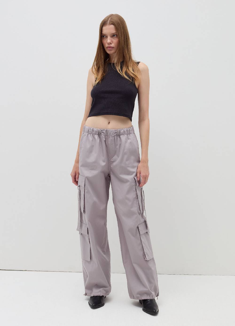 B. ANGEL Tank top crop a costine con lurex Offerte