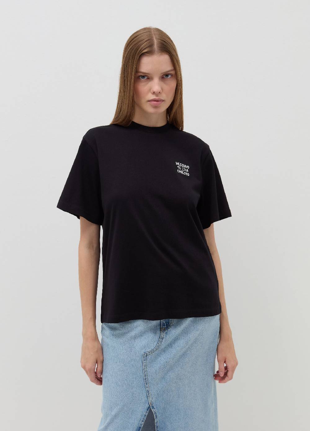 B. ANGEL T-shirt relaxed fit in cotone Saldi Di Fabbrica