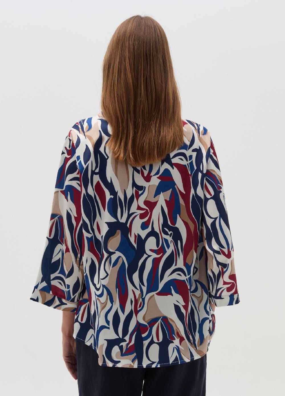 HYBRID Blusa multicolore con scollo a V In Saldo