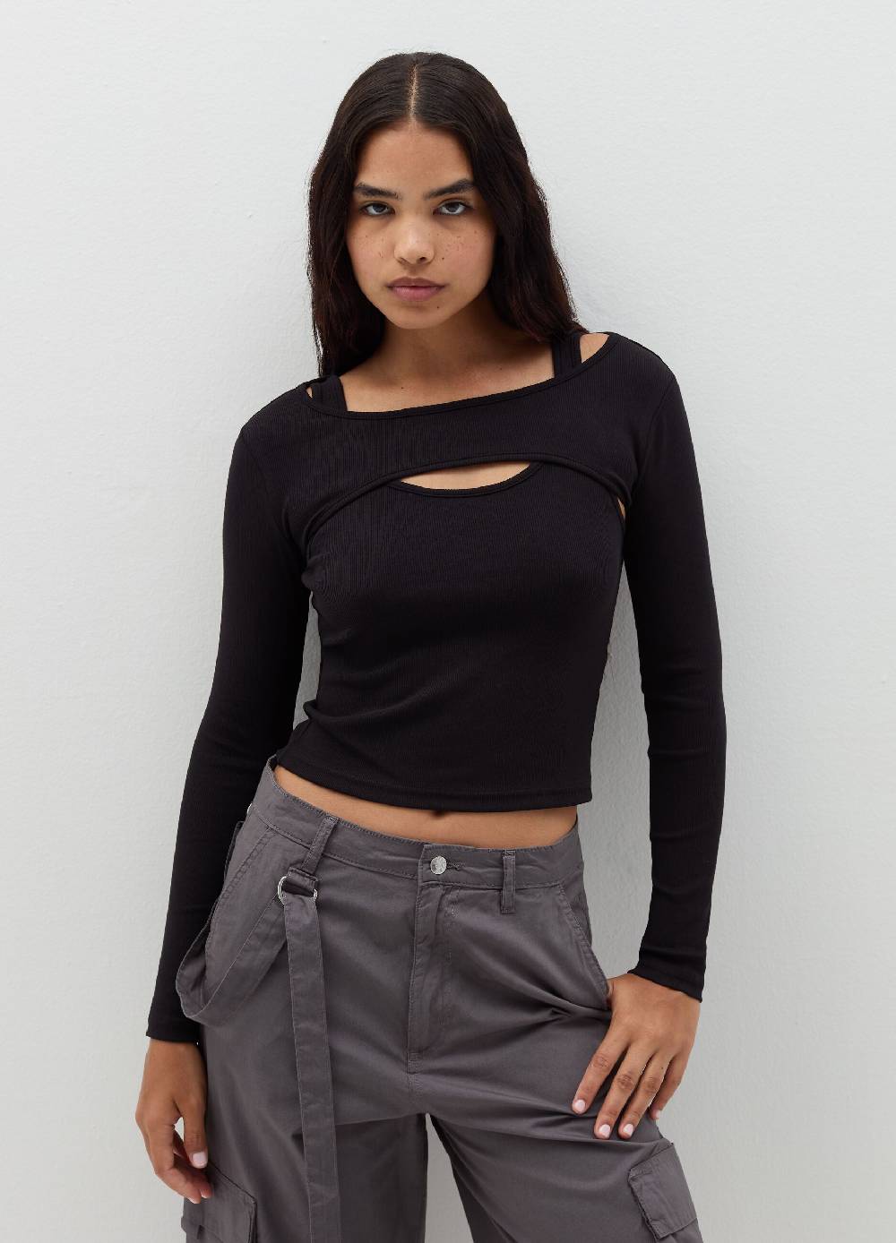 B. ANGEL T-shirt a maniche lunghe con dettaglio cut out Moda
