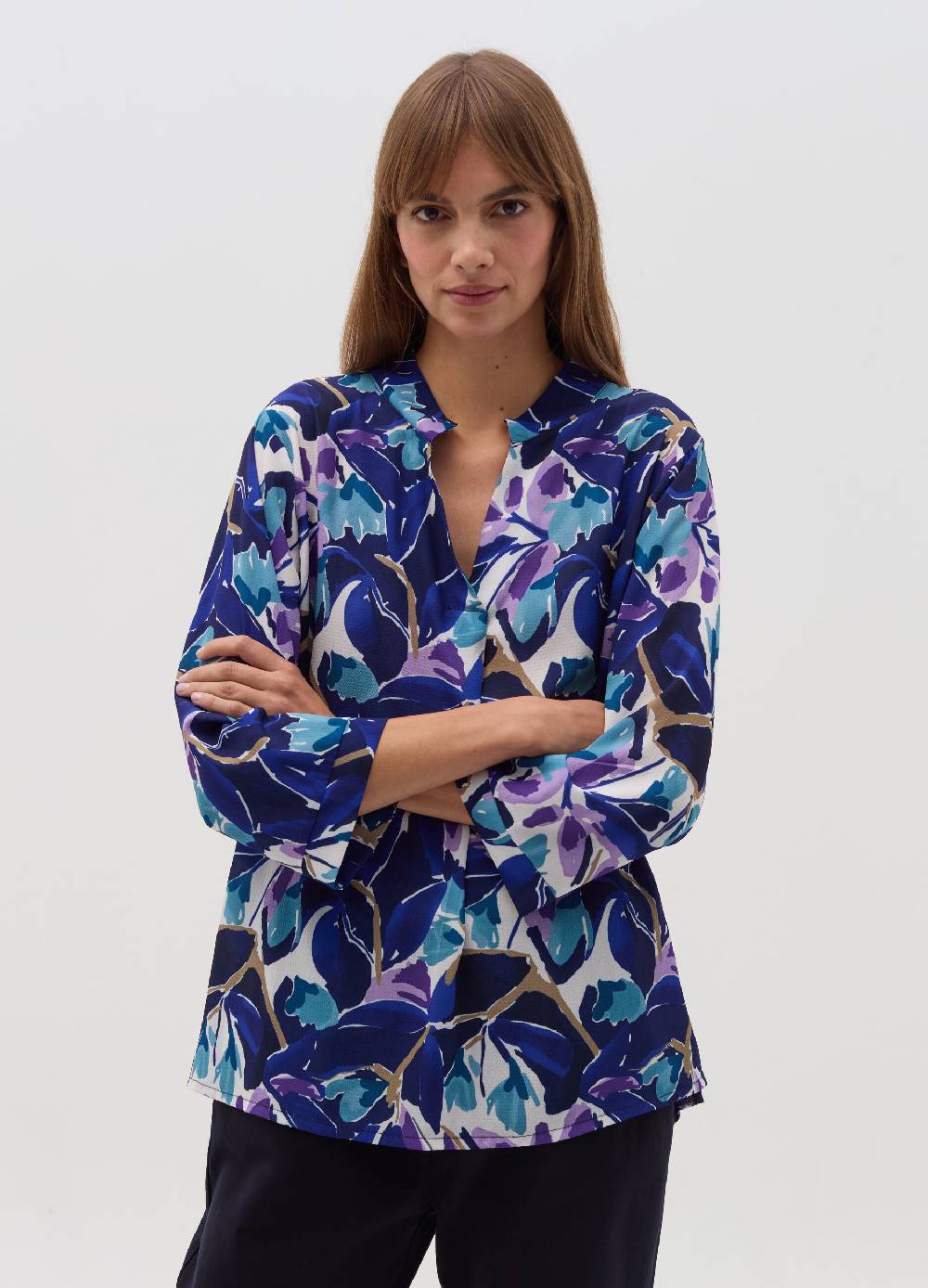 HYBRID Blusa con stampa floreale Economico