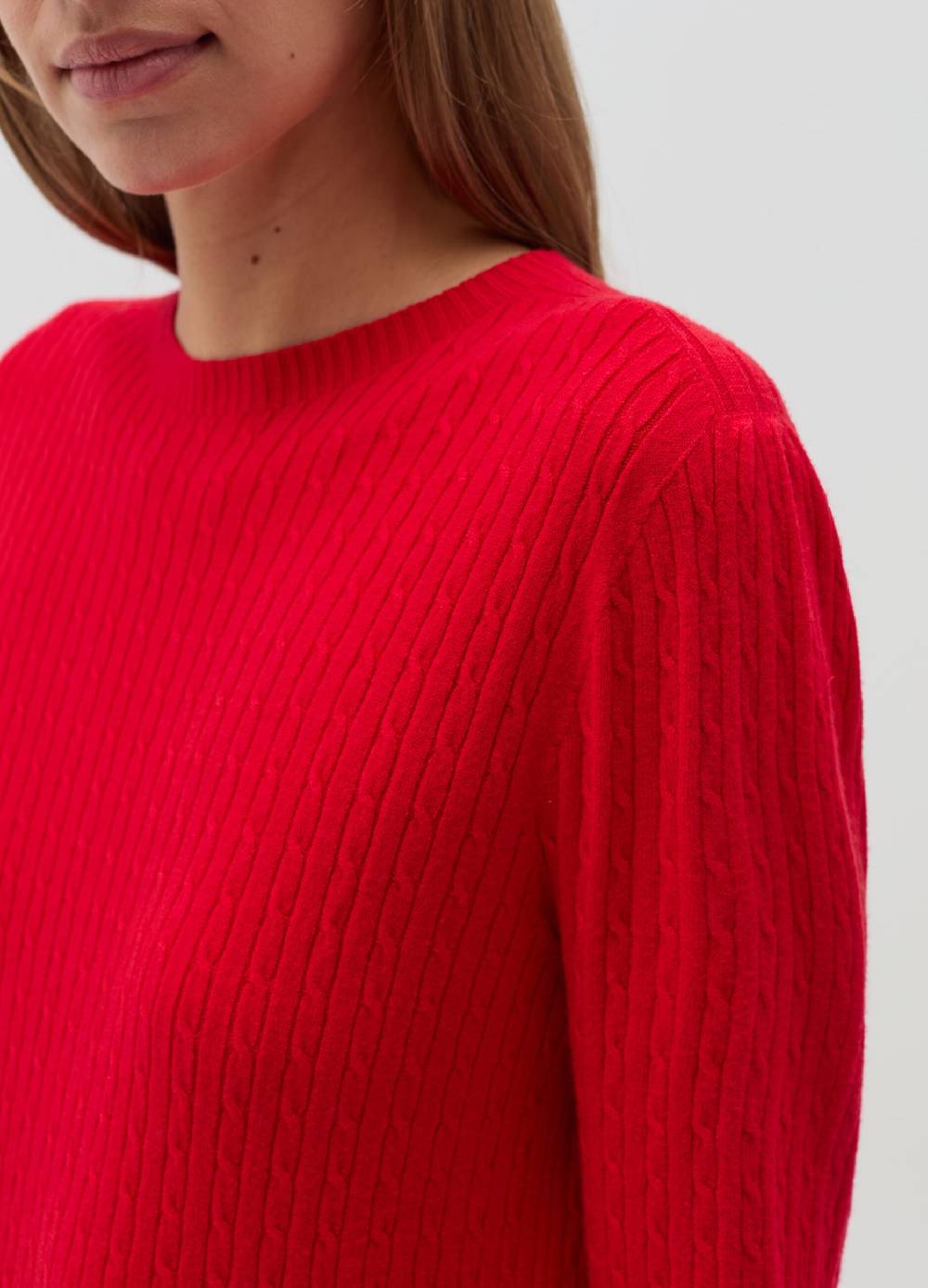 HYBRID Maglia a coste piatte con lavorazione intrecciata Outlet