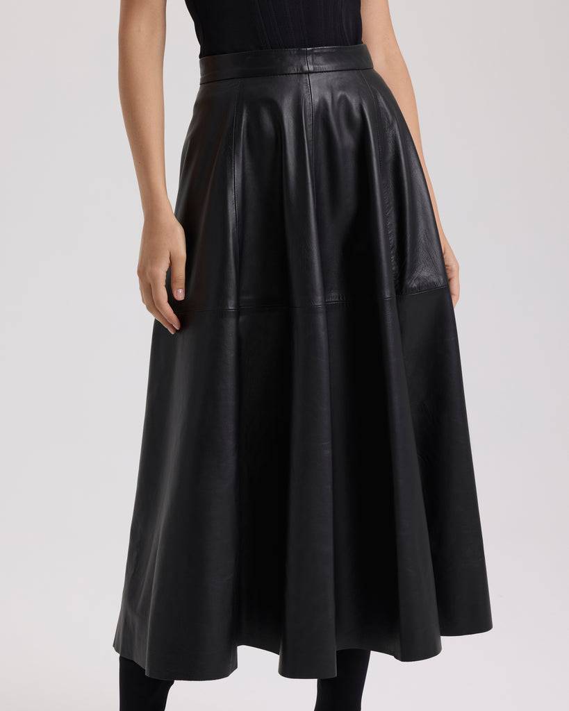 Raquel Diniz GIOVANNA LEATHER SKIRT Vendita