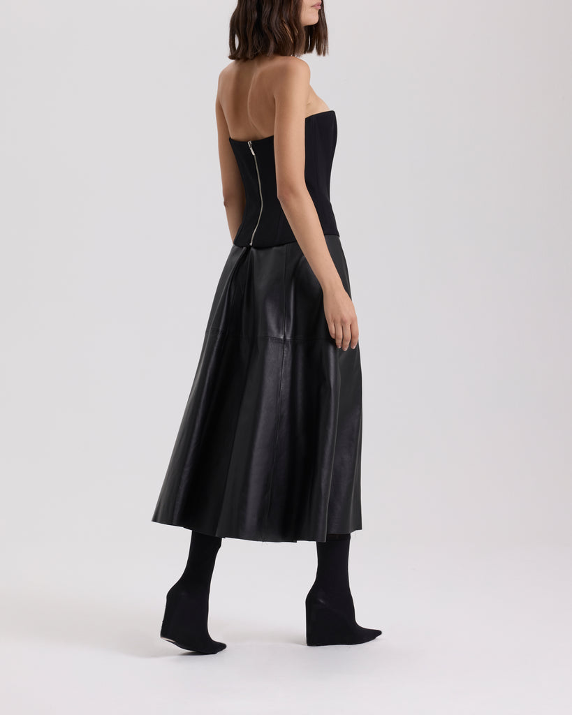 Raquel Diniz GIOVANNA LEATHER SKIRT Vendita
