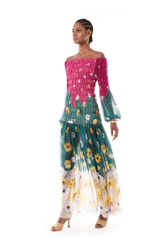 Raquel Diniz HANNAH LONG DRESS Vendita Calda
