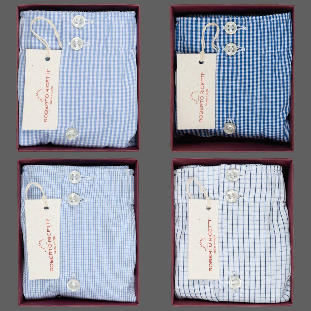 Roberto Ricetti SET "CHECK" - BOXER SUPPORT DB1 - SIZE 46 Spedizione Gratuita