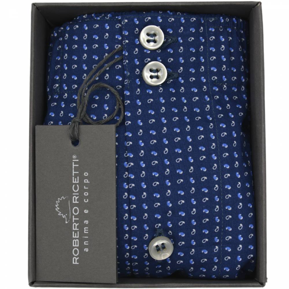 Roberto Ricetti BOXER DB1 SUPPORT- STAMPA BLU Nuovo