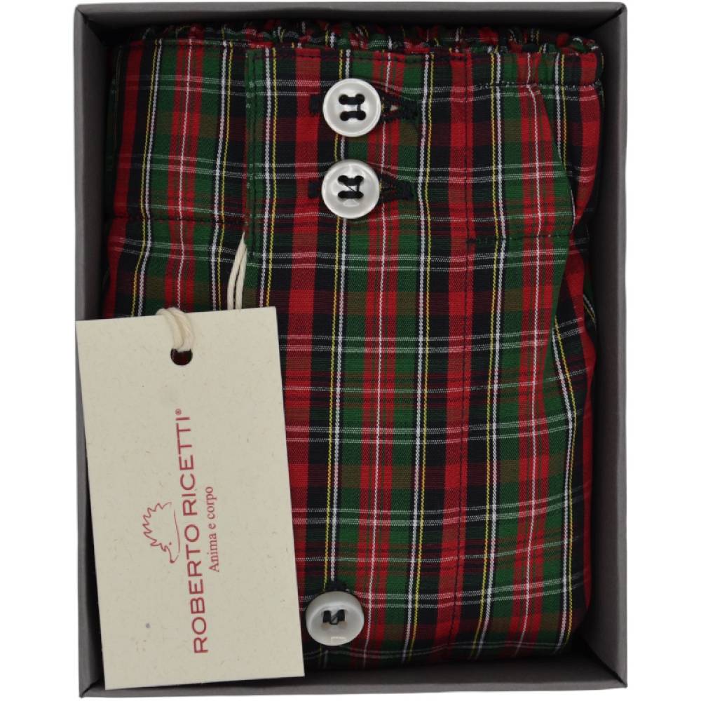 Roberto Ricetti BOXER DB1 SUPPORT - TARTAN ROSSO Sottocosto
