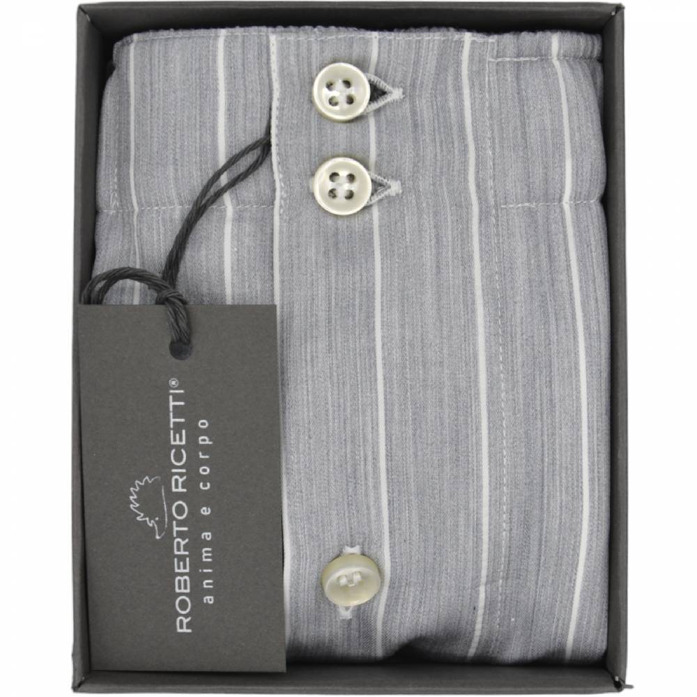 Roberto Ricetti BOXER DB1 SUPPORT - GRIGIO RIGA SOTTILE BIANCA