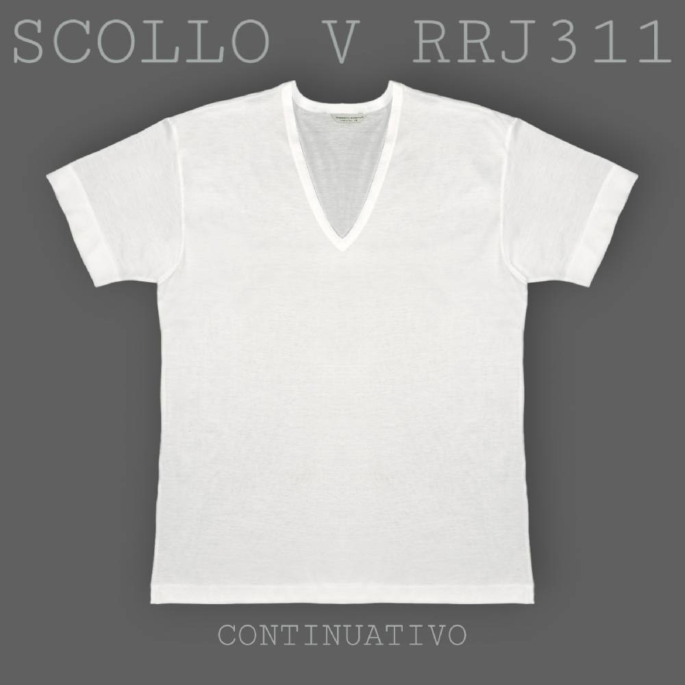 Roberto Ricetti MAGLIA SCOLLO A V - FILO DI SCOZIA Vendita Calda