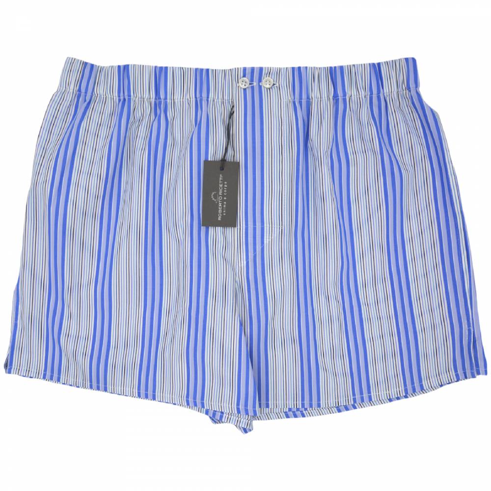 Roberto Ricetti BOXER UOMO CLASSIC - MULTIRIGA AZZURRA BIANCA BLU