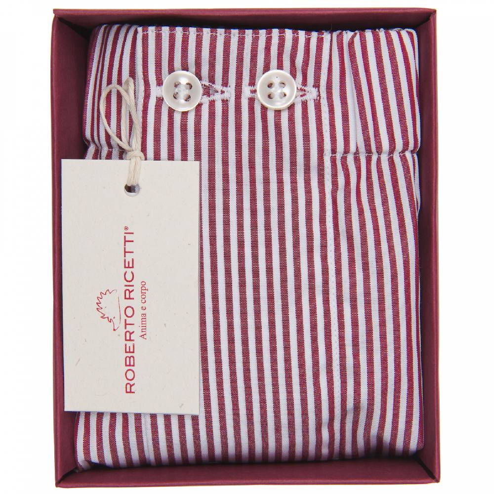 Roberto Ricetti BOXER UOMO CLASSIC - BASIC - CONTINUATIVO - RIGA BORDEAUX Affare Del Giorno