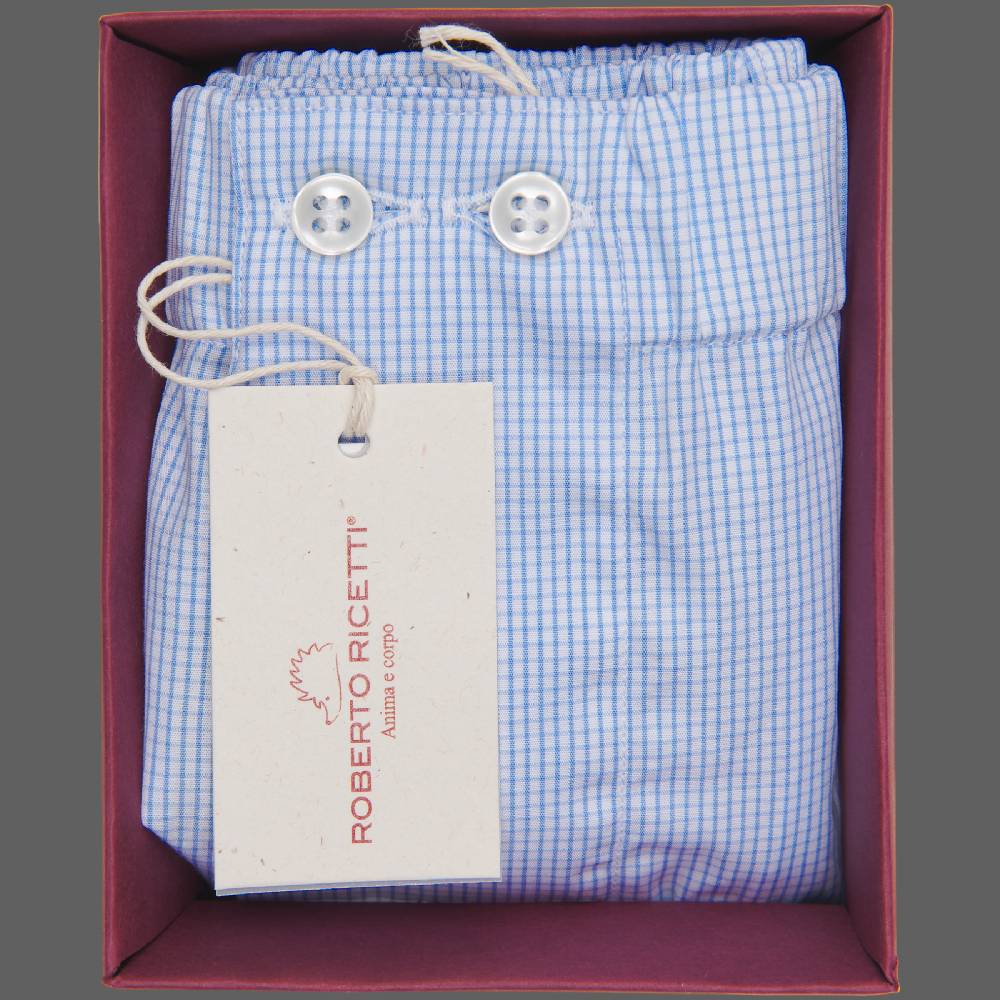 Roberto Ricetti BOXER UOMO CLASSIC - BASIC - CONTINUATIVO -MICROQUADRETTO Sconto