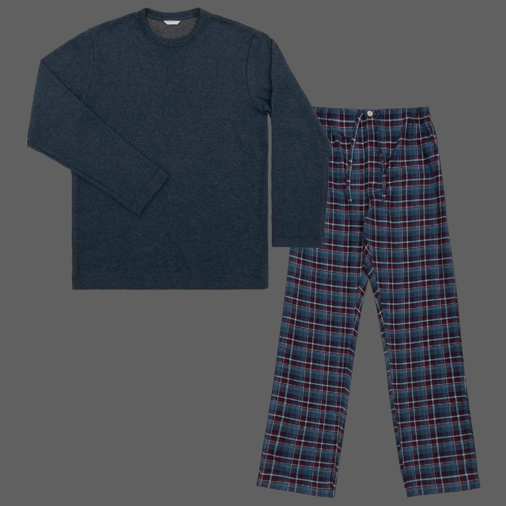 Roberto Ricetti FELPA GIROCOLLO BLU - PANTALONE SCOZZESE ROSSO/BLU I Più Venduti