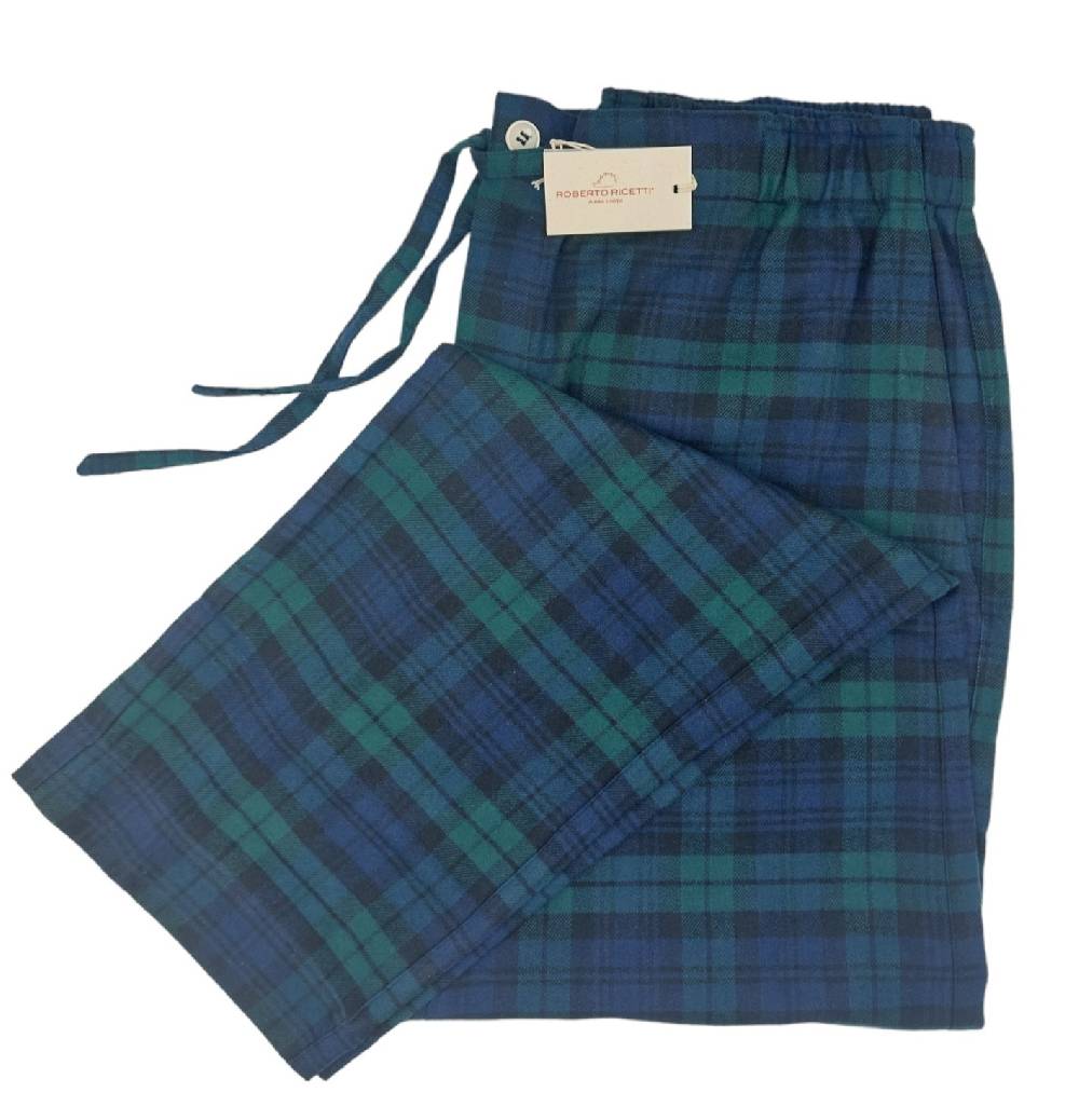 Roberto Ricetti PANTALONE LUNGO - COTONE CALDO TARTAN Italia
