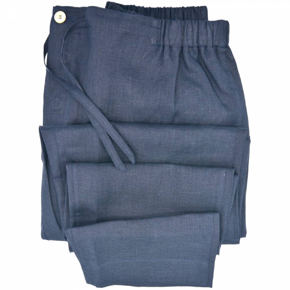 Roberto Ricetti PANTALONE LUNGO - BLU IN LINO Vendita
