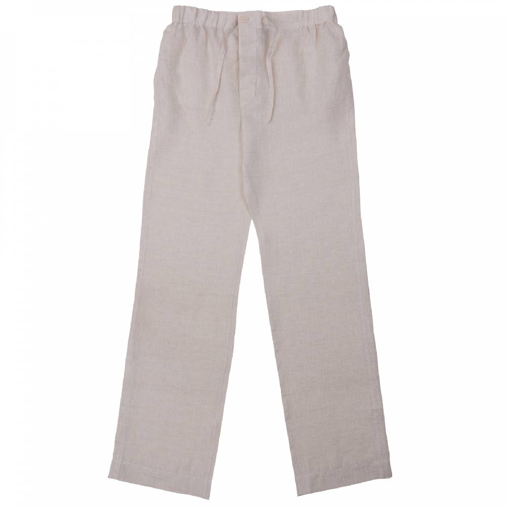 Roberto Ricetti PANTALONE LINO LUNGO - SABBIA IN LINO Promozione
