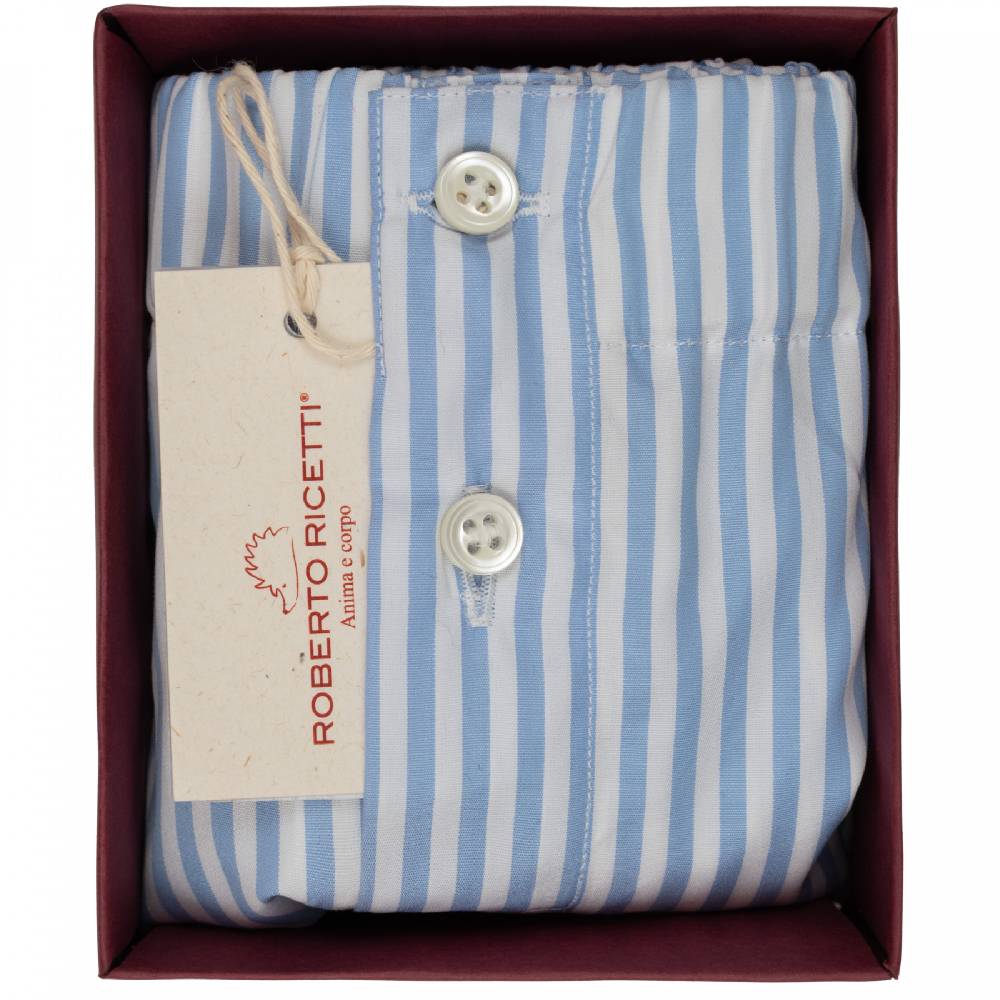 Roberto Ricetti BOXER COULOTTE DONNA - RIGA CLASSICA AZZURRA Shopping Online