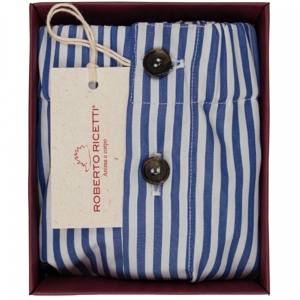 Roberto Ricetti BOXER COULOTTE DONNA - RIGA CLASSICA BLU Prezzo Ridotto