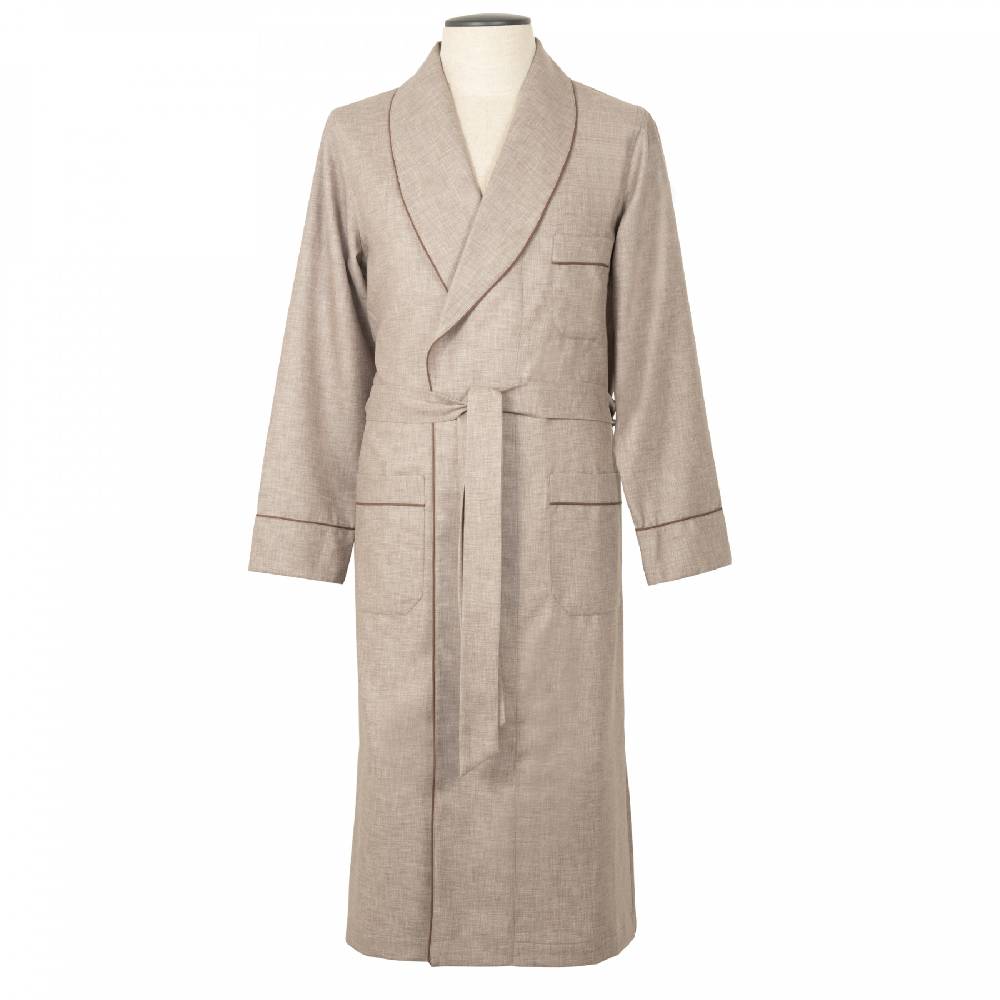 Roberto Ricetti VESTAGLIA UOMO LUNGA - LANA BEIGE Nuova