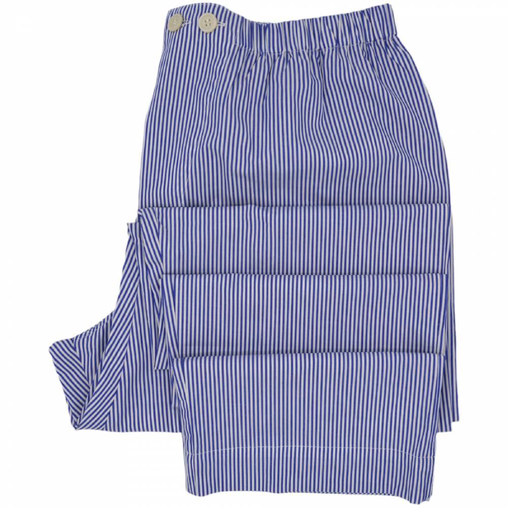 Roberto Ricetti PIGIAMA ESSENTIAL LUNGO - RIGA BIANCA E BLU Vendita
