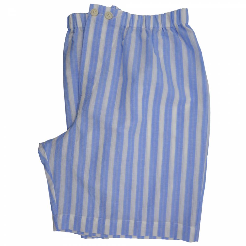 Roberto Ricetti PIGIAMA ESSENTIAL CORTO - RIGA BIANCA E AZZURRA Outlet
