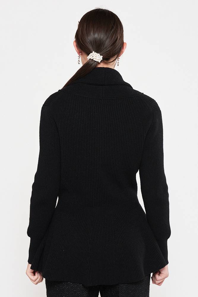 Rrocco Ragni Cardigan con volant In Linea