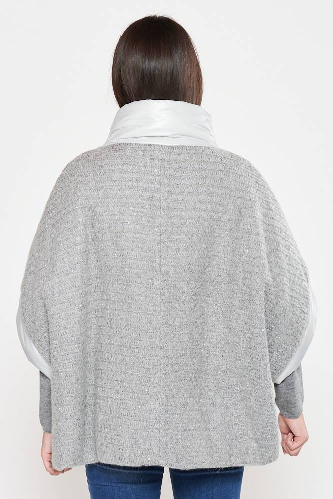Rrocco Ragni Piumino oversize in filato paillettes Prezzo Ridotto