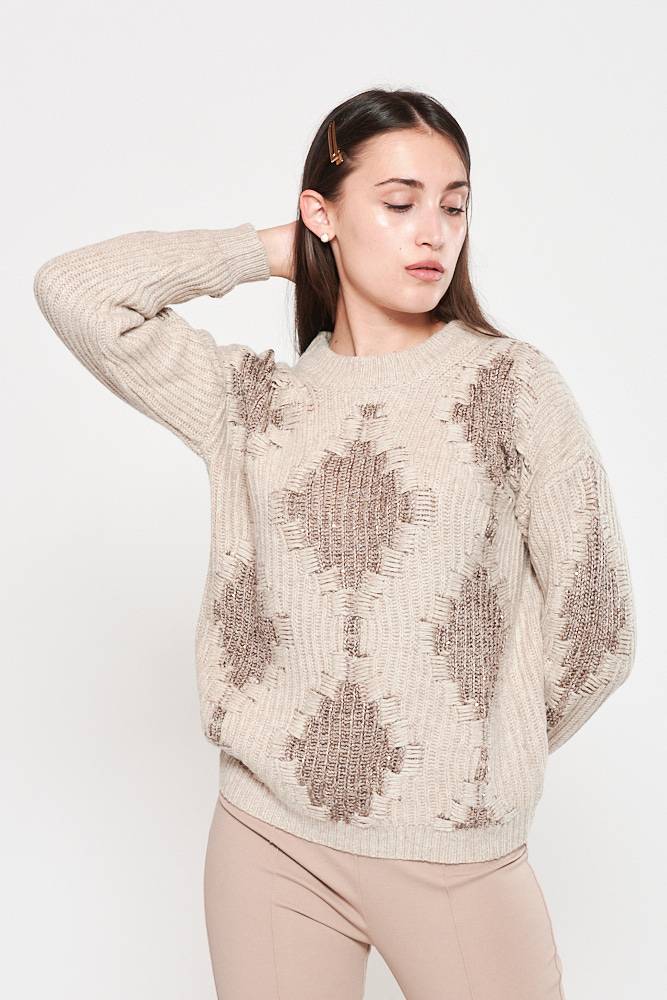 Rrocco Ragni Maglia con paillettes ad intarsio Offerta
