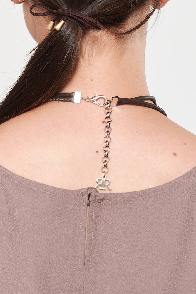 Rrocco Ragni Collana con cristalli e monile Outlet