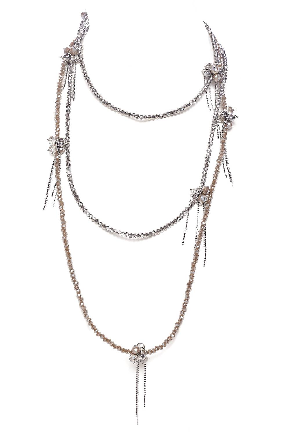 Rrocco Ragni Collana con cristalli e monile In Vendita