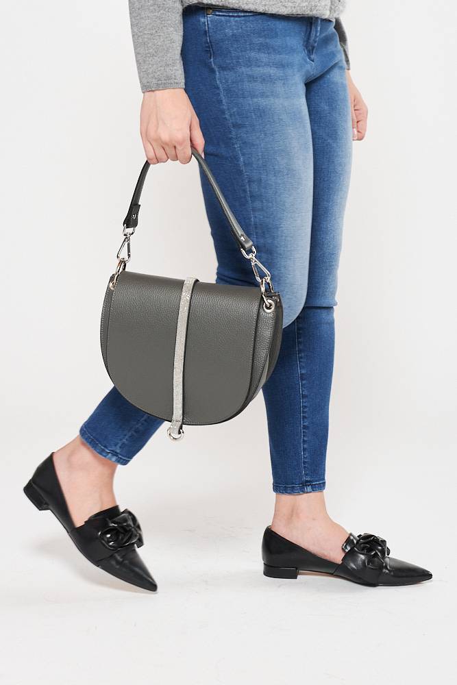 Rrocco Ragni Borsa in pelle con monile Vendita Economica