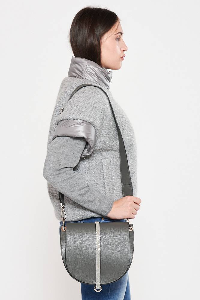 Rrocco Ragni Borsa in pelle con monile Vendita Economica