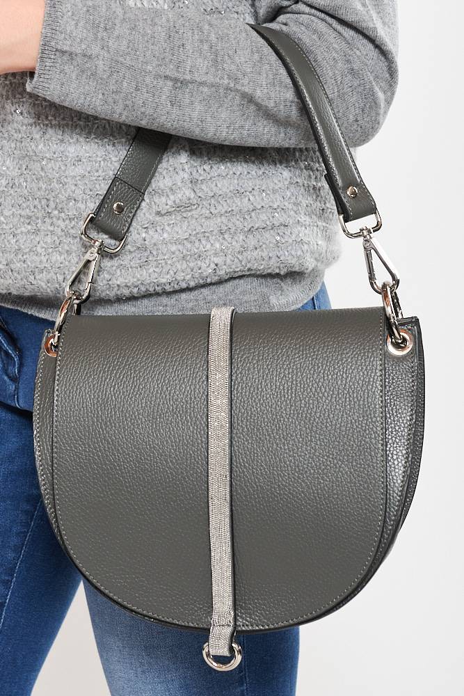 Rrocco Ragni Borsa in pelle con monile Vendita Economica