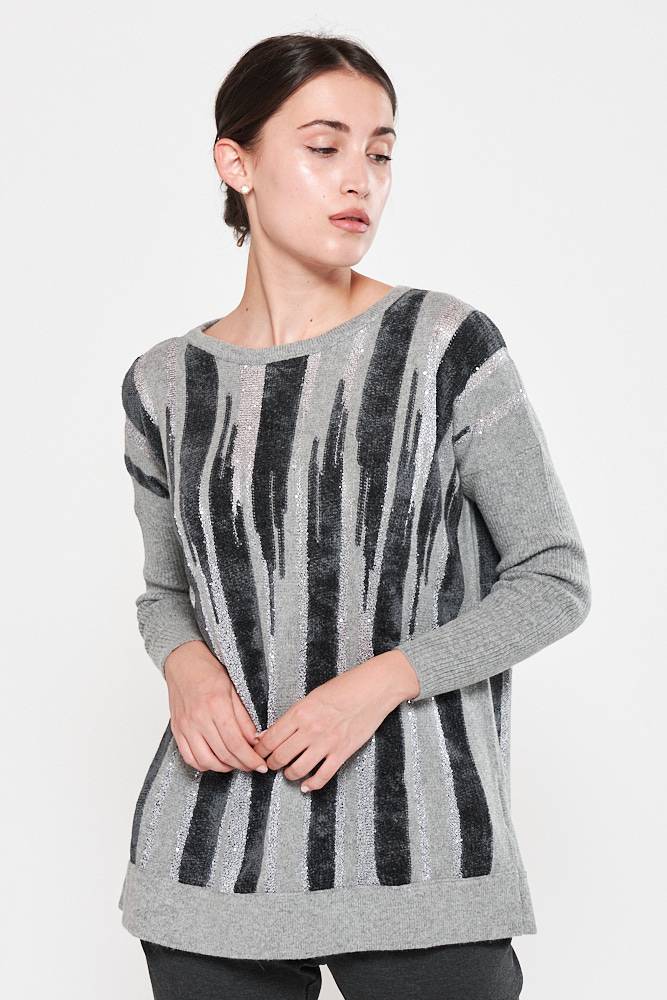 Rrocco Ragni Maglia ad intarsio con scollo a barca Saldi Di Fabbrica