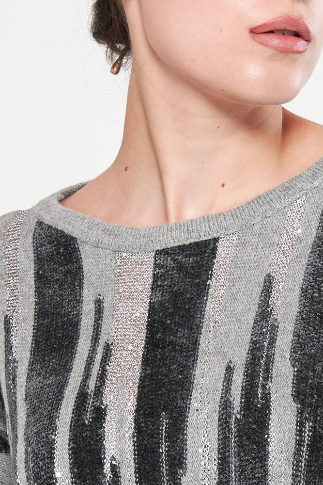 Rrocco Ragni Maglia ad intarsio con scollo a barca Saldi Di Fabbrica