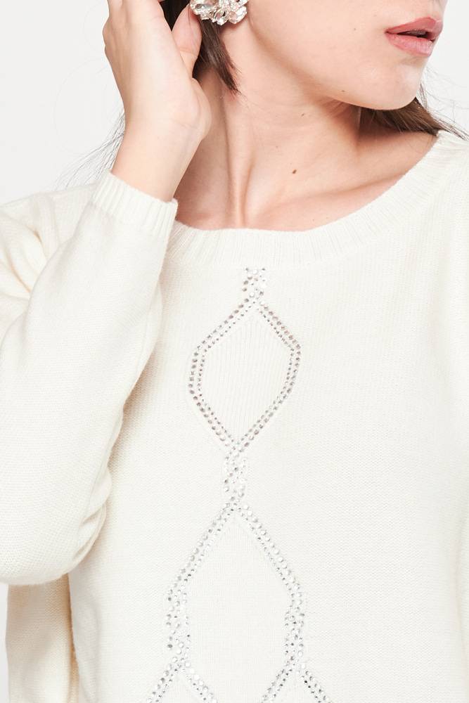 Rrocco Ragni Maglia a girocollo con cristalli Vendite Flash