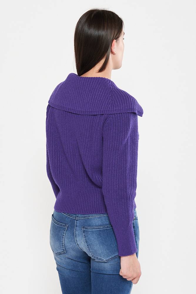 Rrocco Ragni Cardigan con maxi risvolto In Linea