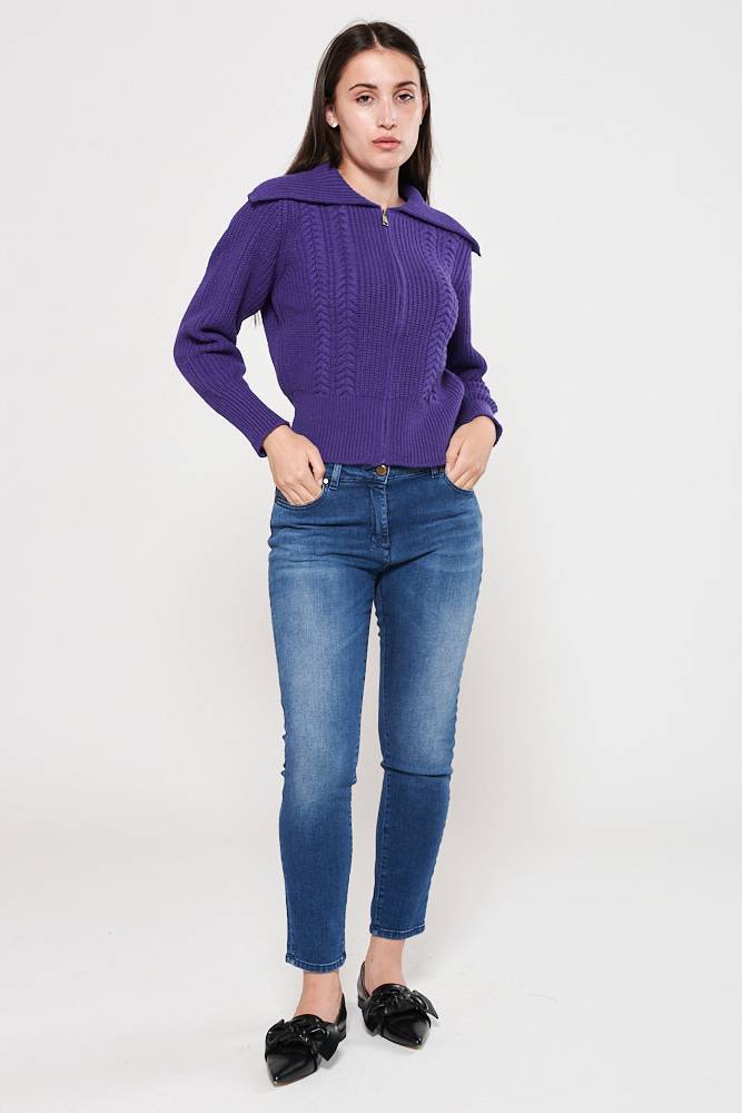 Rrocco Ragni Cardigan con maxi risvolto In Linea