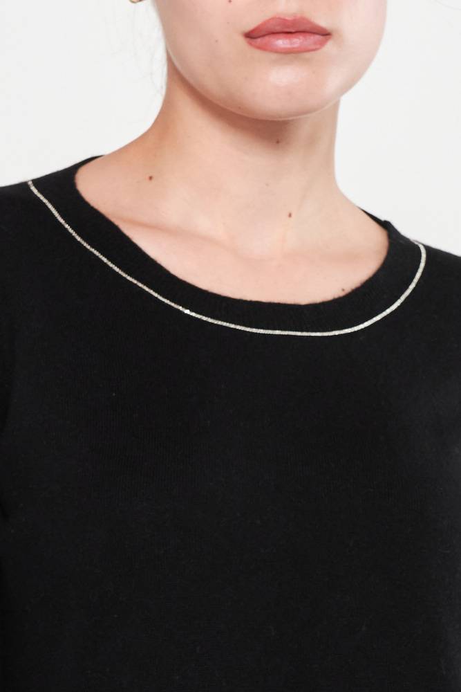 Rrocco Ragni Maglia scollo a barca con monile Shopping Online