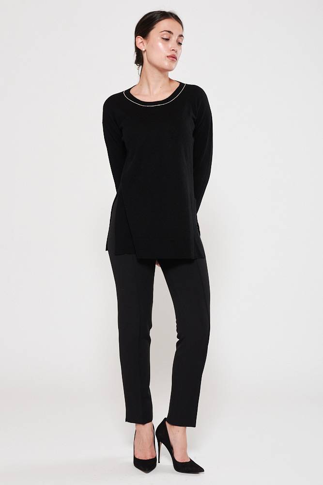 Rrocco Ragni Maglia scollo a barca con monile Shopping Online