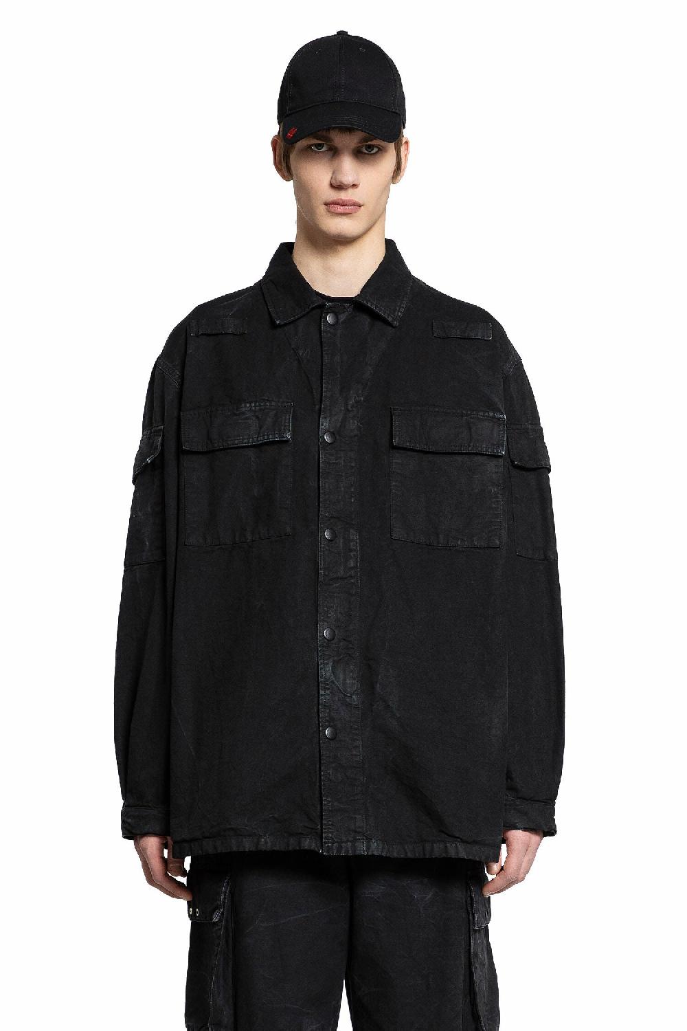 Antonioli 44 LABEL GROUP MAN BLACK JACKETS Saldi Di Fabbrica