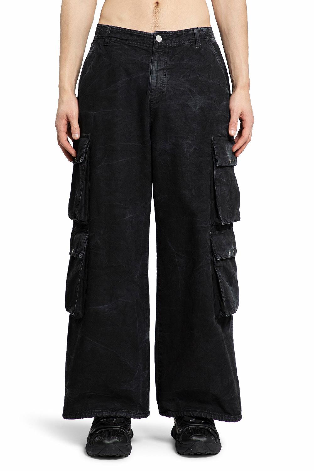 Antonioli 44 LABEL GROUP MAN BLACK TROUSERS Nuova