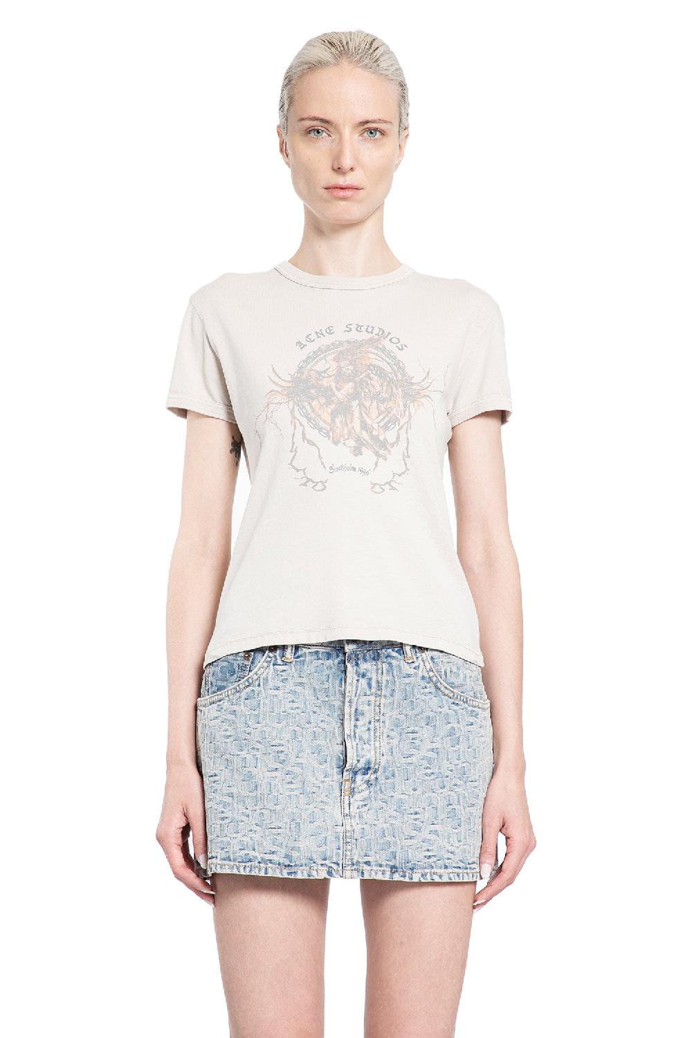 Antonioli ACNE STUDIOS WOMAN GREY T-SHIRTS & TANK TOPS Negozio