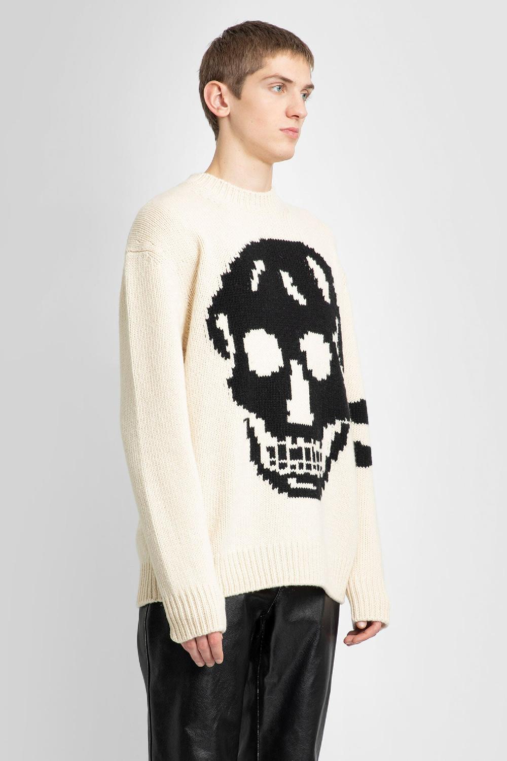 Antonioli ALEXANDER MCQUEEN MAN BEIGE KNITWEAR Spedizione Gratuita